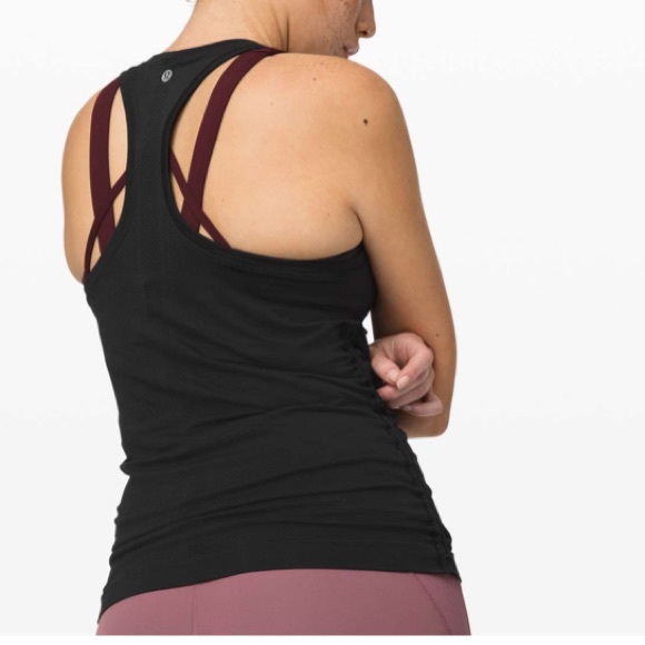 🟠SOLD🟠Lululemon Swiftly Speed Tank *Cinch -Blac - Picture 2 of 8